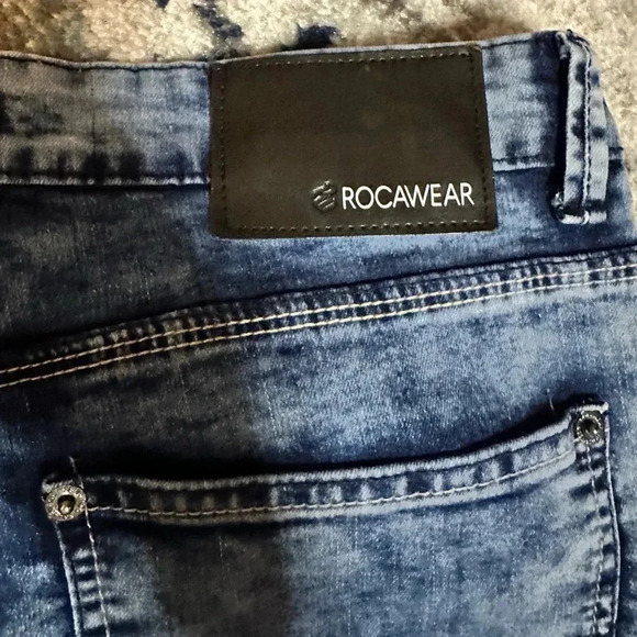 Rocawear Men’s Hip Hop Y2K Urban Streetwear Blue Jeans Tag Size 34x30 - Picture 5 of 11